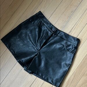 Zara Black High Waist Dress Shorts